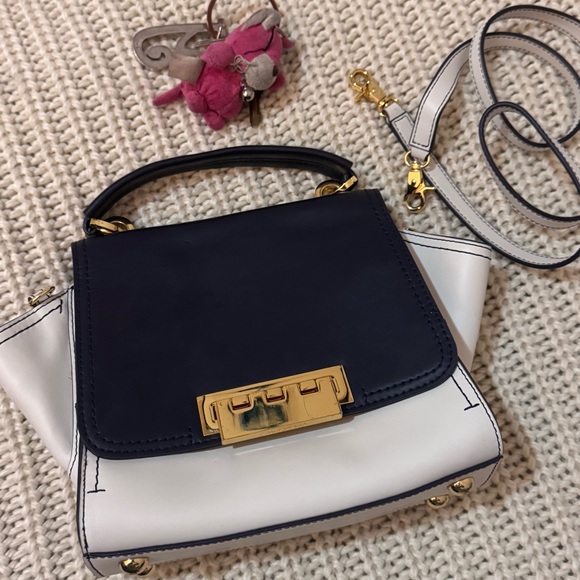 Zac Posen Handbags - Zac Posen Eartha Iconic Top Handle Navy/White